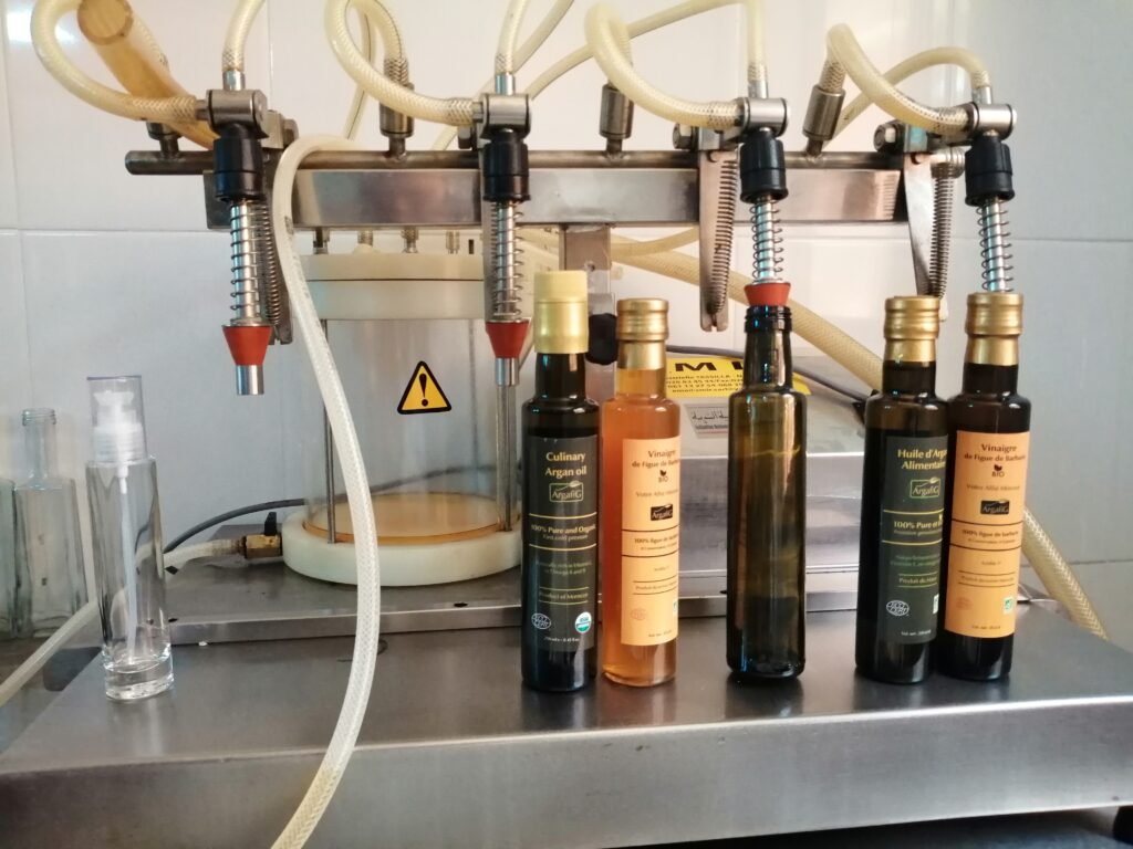 Argan oil bottling process and quality control in Morocco